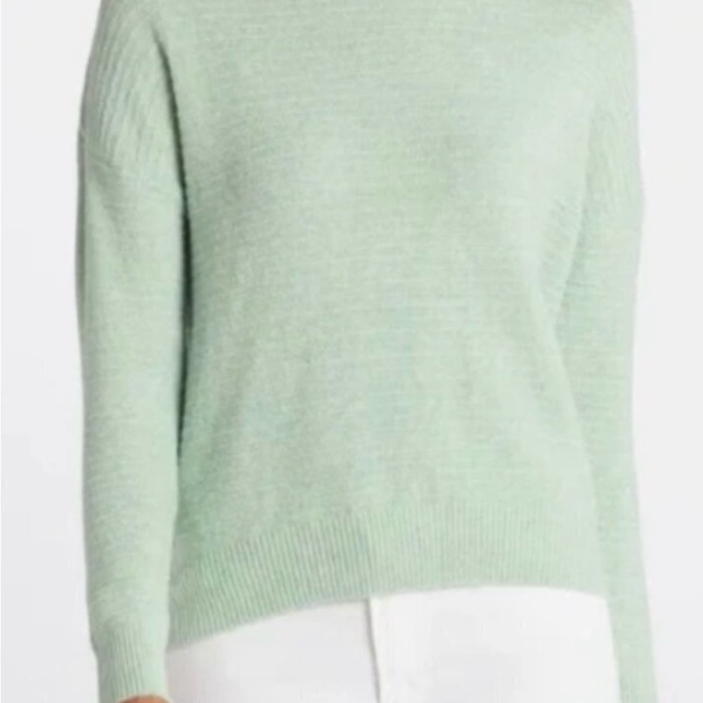 Vero Moda Sadella Textured Crewneck (Soft Mint) | SIZE M